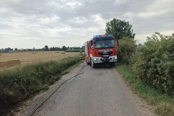 Pożar pola w Brodziszowie ugaszony przez właścicieli przed przybyciem straży