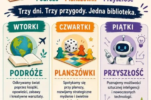 Wakacyjne przygody w Gminnej Bibliotece Publicznej – zaproszenie na lipiec i sierpień