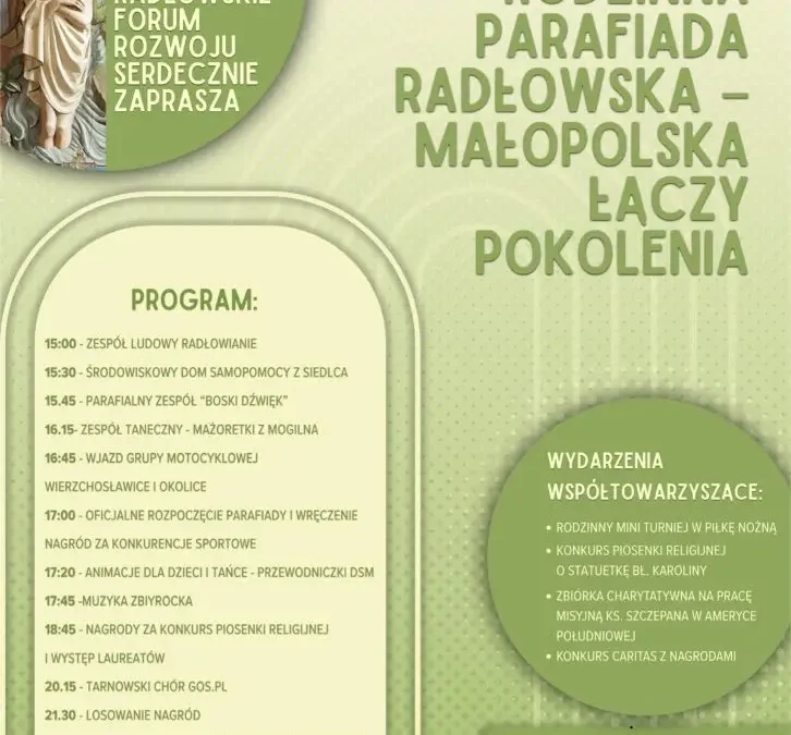 3. Radłowska Parafiada – rodzinne święto w Radłowie już 7 czerwca