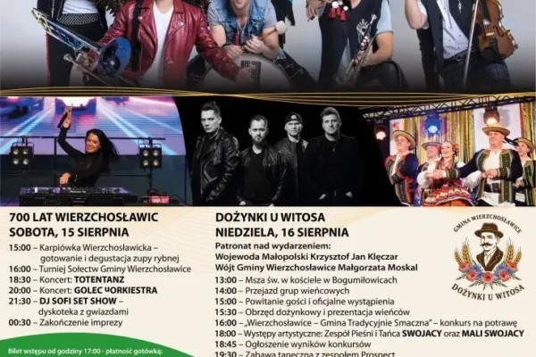 Weekend pełen atrakcji w Wierzchosławicach: koncerty i Dożynki u Witosa