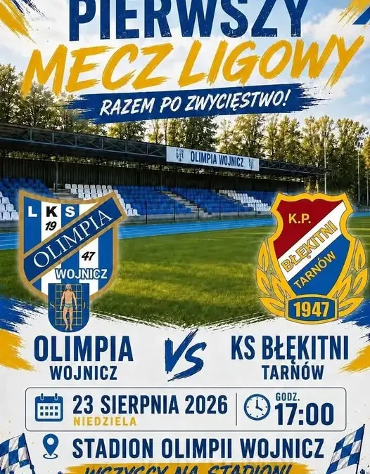 Olimpia Wojnicz zagra pierwszy mecz u siebie w tym sezonie – zaprasza kibiców