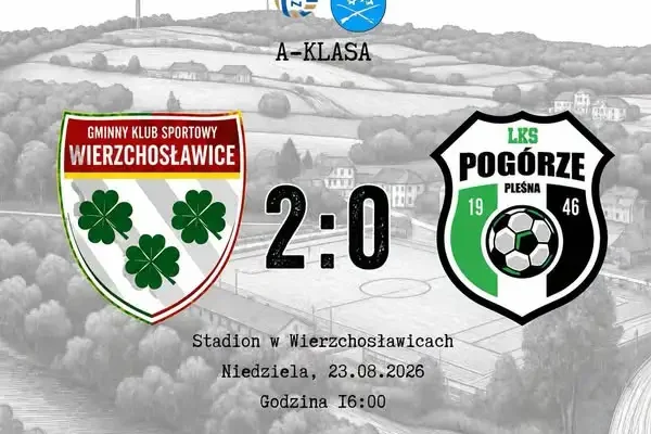 Pogoń Pleśna bez punktów po drugiej kolejce – porażka w Wierzchosławicach