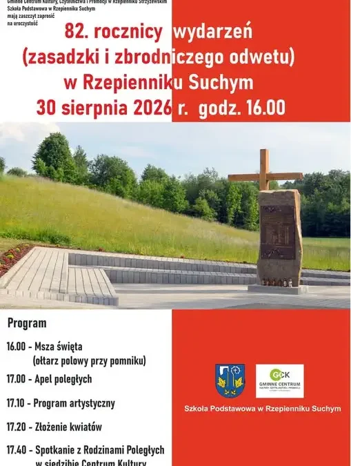 82. rocznica zasadzki w Rzepienniku Suchym – zaproszenie na obchody