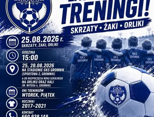 GKS Gromnik wznawia treningi dla najmłodszych – zapisy na nowy sezon