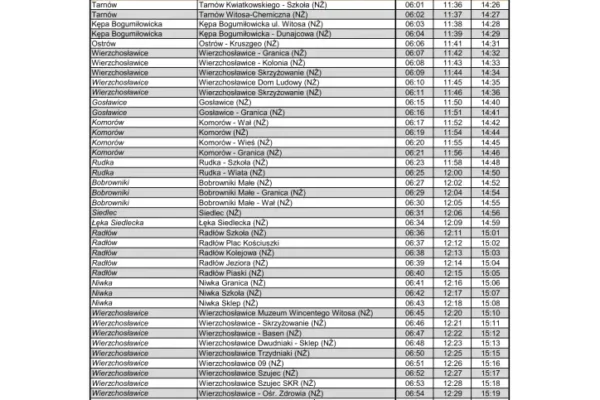 Nowa linia autobusowa A74 połączy gminy Wierzchosławice, Radłów i Wojnicz od 1 września