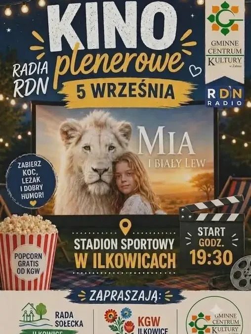 Kino plenerowe w Ilkowicach: „Mia i biały lew” już dziś na stadionie
