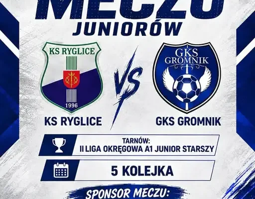 GKS Gromnik – KS Ryglice. Juniorzy starsi walczą o punkty w 5. kolejce