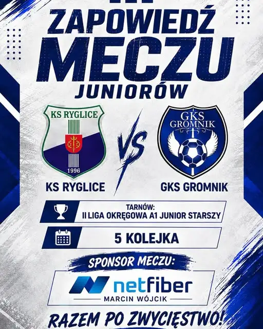 GKS Gromnik – KS Ryglice. Juniorzy starsi walczą o punkty w 5. kolejce