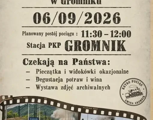 Weekend pełen atrakcji w Gminie Gromnik: Święto Winorośli i retro pociąg