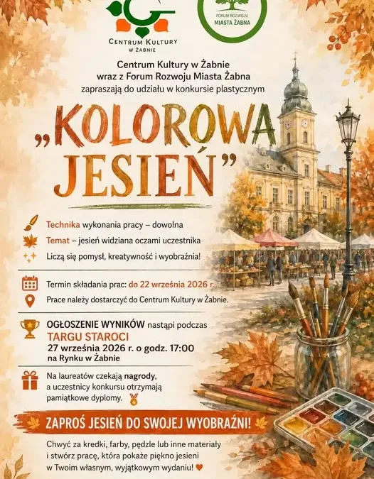Konkurs plastyczny „Kolorowa Jesień” w Żabnie – czekają nagrody