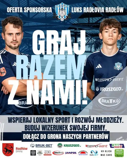 Radłovia Radłów szuka partnerów biznesowych – zostań sponsorem klubu
