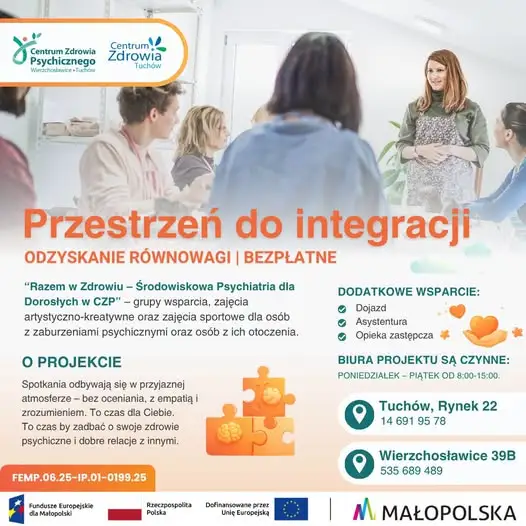 Bezpłatne wsparcie psychologiczne dla dorosłych z powiatu tarnowskiego