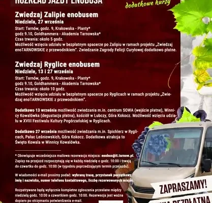 Dodatkowe wrześniowe spacery i enobusy po Ryglicach i Zalipiu