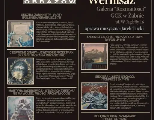Wernisaż wystawy „Wydźwięki” Maksymiliana Tomczyka w Galerii Rozmaitości w Żabnie