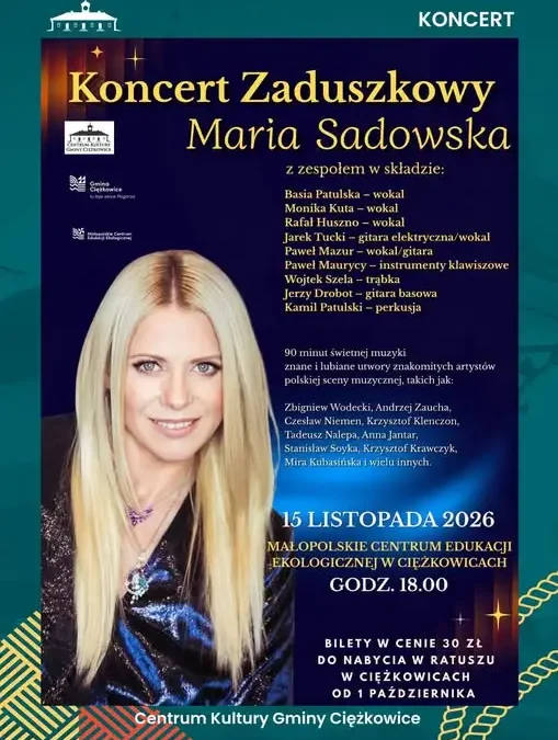 Koncert Zaduszkowy w Ciężkowicach – Maria Sadowska i hołd dla polskich legend