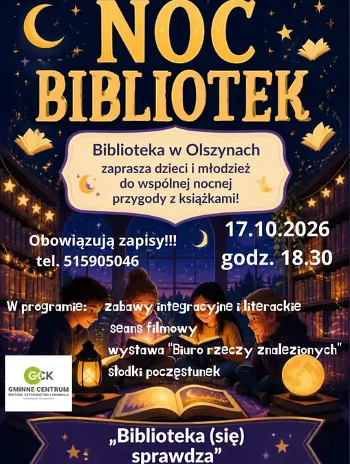 Konkurs na szarlotkę i nocna przygoda z książkami w Gminnym Centrum Kultury w Rzepienniku