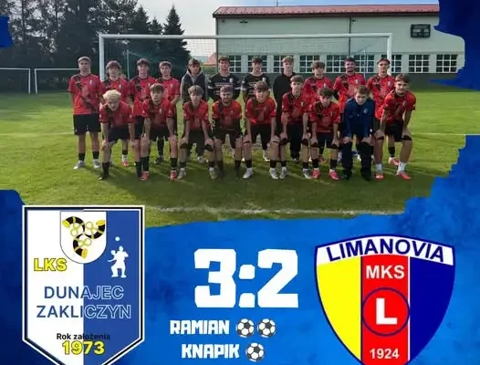 Dunajec Zakliczyn wygrywa po emocjonującym meczu! Juniorzy w akcji