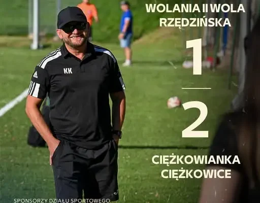 Ciężkowianka Ciężkowice wygrywa na wyjeździe z Wolanią II Wola Rzędzińska 2:1