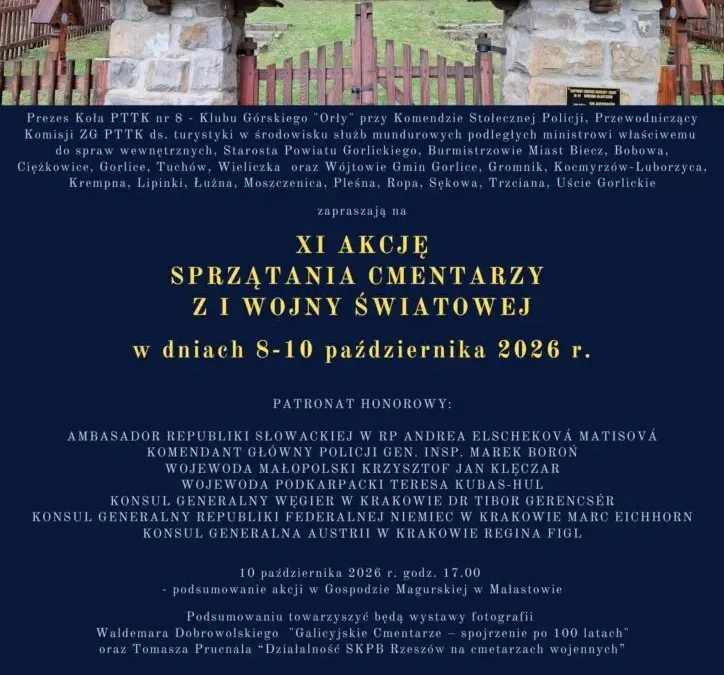 XI Akcja sprzątania cmentarzy z I wojny światowej w Małopolsce
