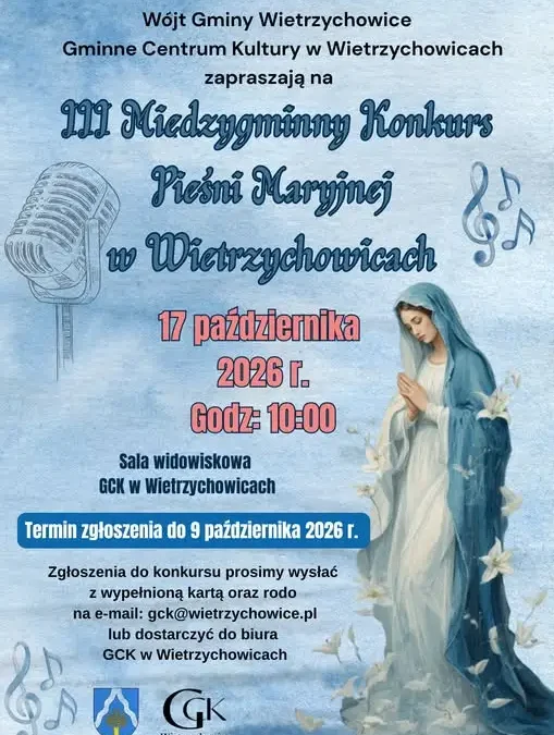 III Konkurs Pieśni Maryjnej w Wietrzychowicach – zaproszenie dla solistów, zespołów i chórów