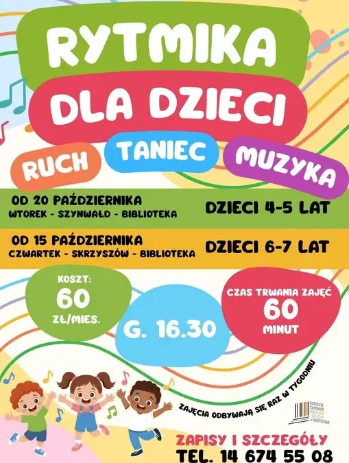 Zajęcia umuzykalniające dla dzieci w Gminie Skrzyszów – zapisy od października