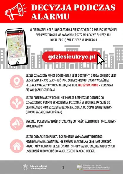 Gmina Radłów przypomina: jak zachować się w razie zagrożenia atakiem z powietrza?