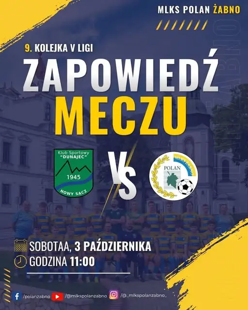 Polan Żabno jedzie do Nowego Sącza po pełną pulę w V lidze małopolskiej
