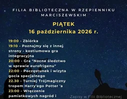Noc Bibliotek w Rzepienniku Marciszewskim – magiczna noc dla dzieci