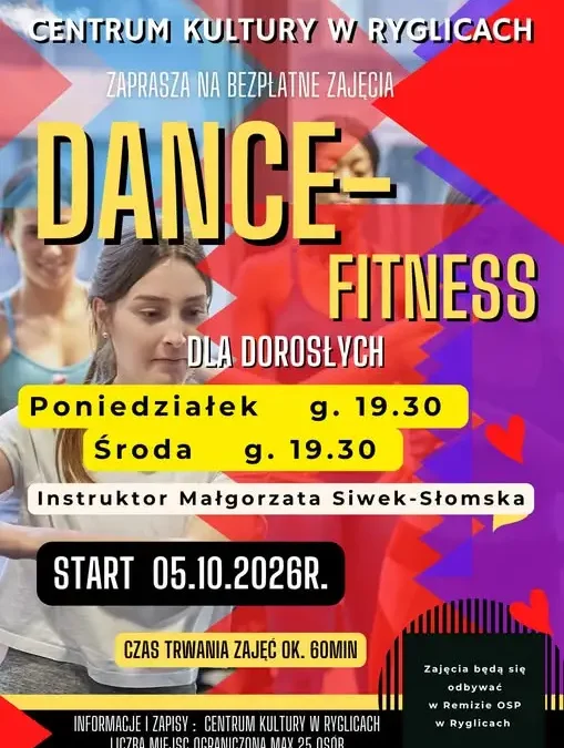 Zajęcia fitness w Ryglicach – start już w poniedziałek