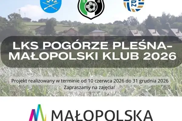 LKS Pogórze Pleśna zaprasza dzieci i młodzież na bezpłatne zajęcia sportowe