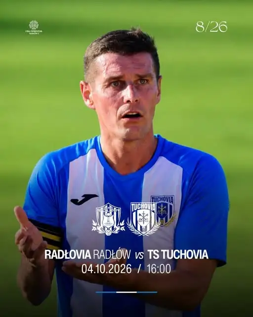 Tuchovia Tuchów zagra na wyjeździe z Radłovią Radłów w 8. kolejce Ligi Okręgowej