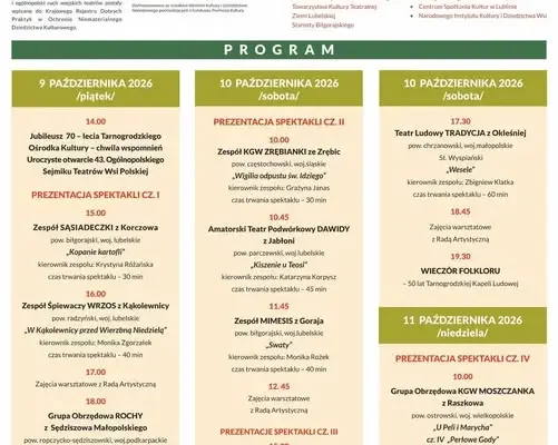 Zabno jedzie na 43. Ogólnopolski Sejmik Teatrów Wsi Polskiej w Tarnogrodzie