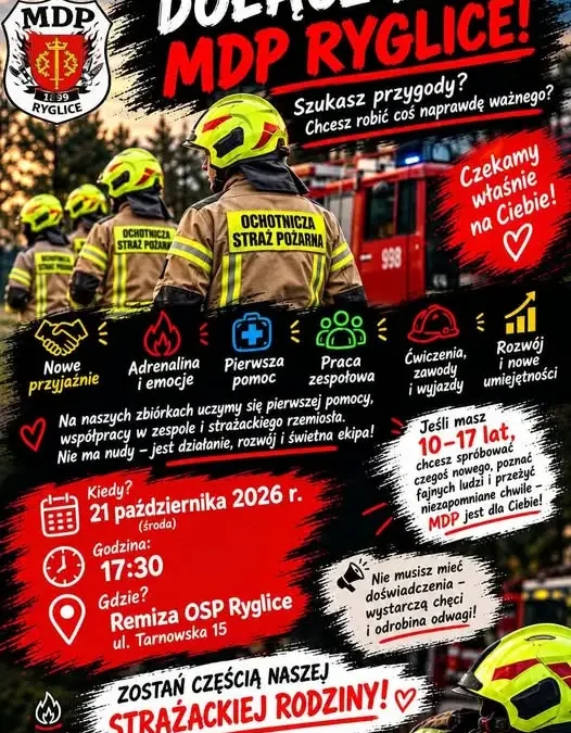 MDP Ryglice zaprasza młodzież na spotkanie naborowe