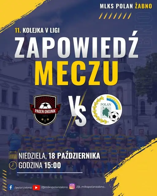 MLKS Polan Żabno walczy o przełamanie passy. Wyjazdowy mecz z Pagenem Gnojnik