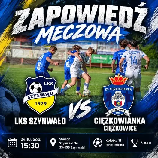 Ciężkowianka Ciężkowice zagra w Szynwałdzie w 11. kolejce klasy A