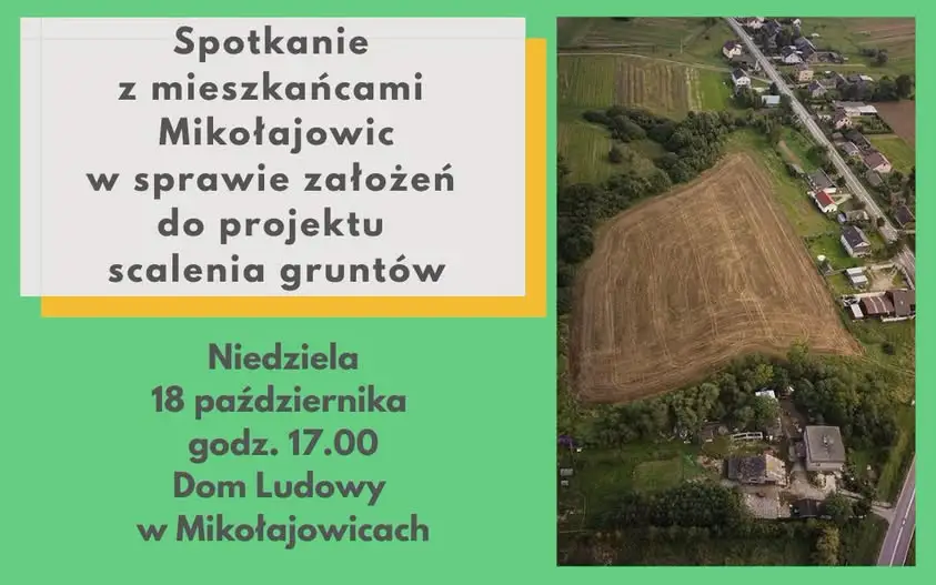 Mikołajowice: dziś spotkanie w sprawie scalenia gruntów