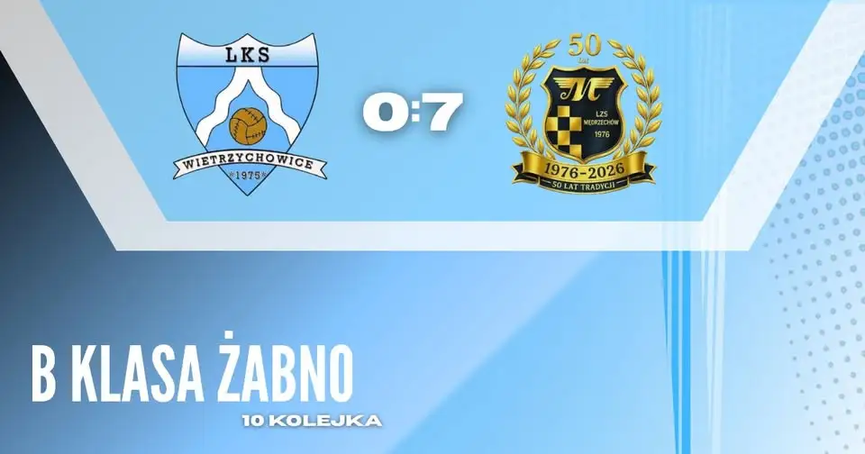 LKS Wietrzychowice bez szans w starciu z wiceliderem. LZS Mędrzechów wygrywa 7:0