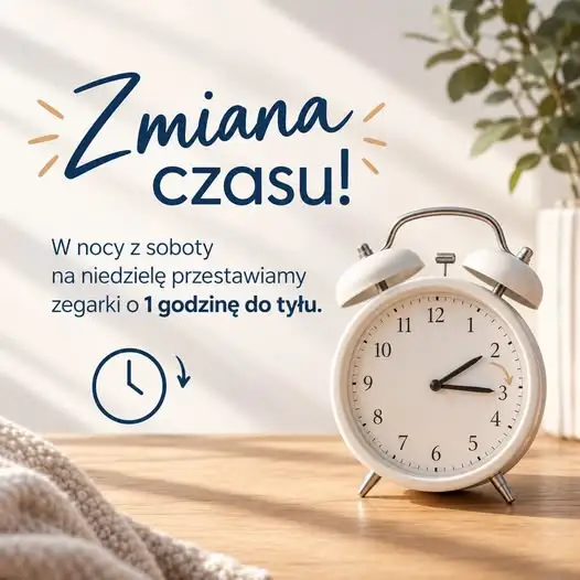 Zmiana czasu: tej nocy śpimy godzinę dłużej