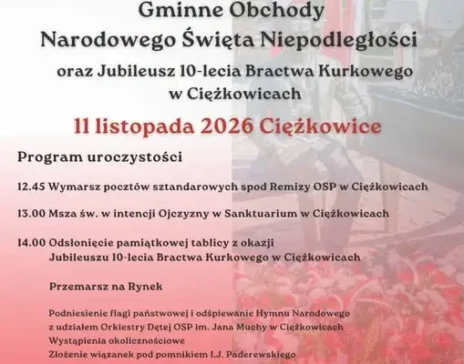 Ciężkowice: 11 listopada połączą Święto Niepodległości z jubileuszem Bractwa Kurkowego