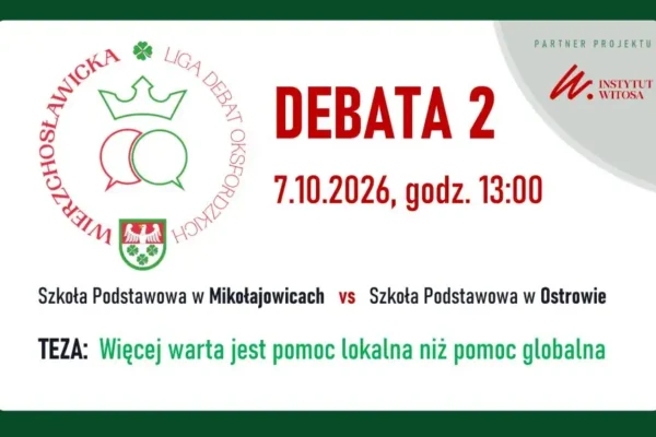 Wierzchosławice: rusza 5. sezon Ligi Debat Oksfordzkich dla uczniów