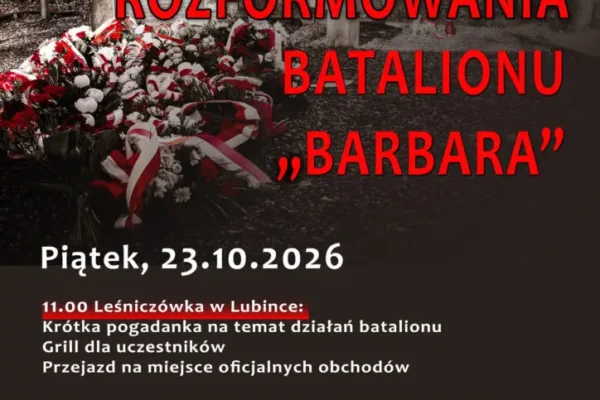 Gmina Pleśna uczci 82. rocznicę rozformowania batalionu AK „Barbara”
